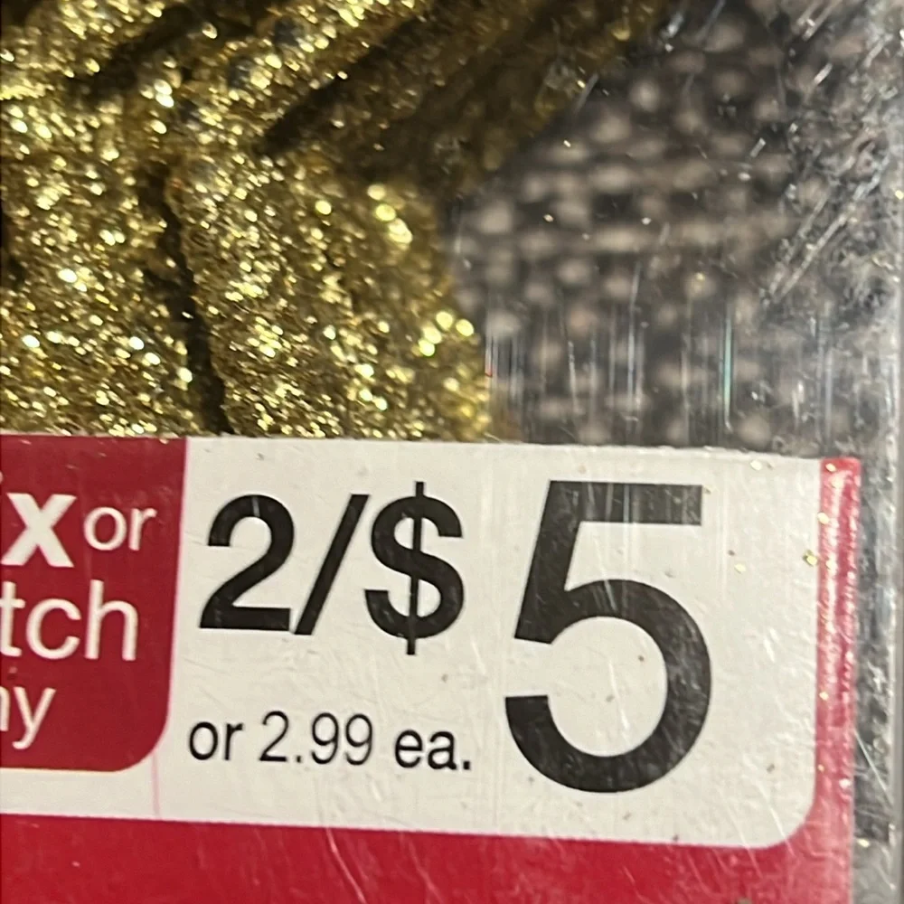 NWT Glitter Ornaments- 5 pk